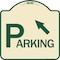 Signmission Parking W/ Arrow Pointing to Top Left Heavy-Gauge Aluminum Sign, 18" x 18", TG-1818-24517 A-DES-TG-1818-24517 - alternate 1
